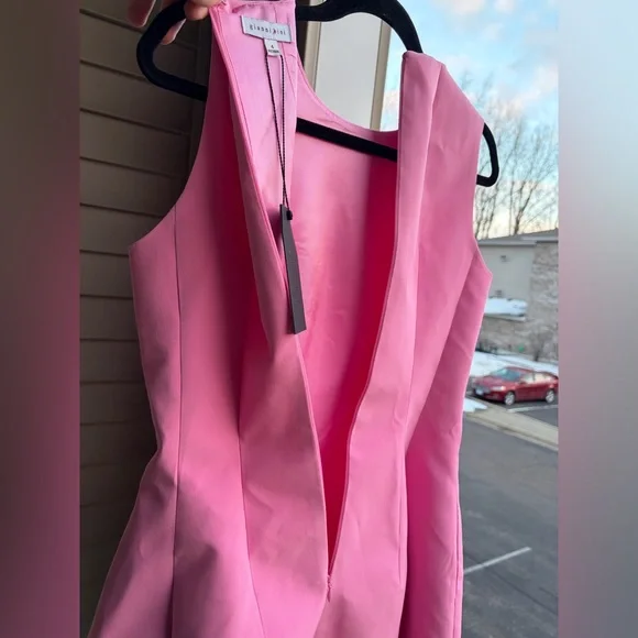 🆕💖 Gianni Bini Pink Mini Dress Cocktail Party Size 0, 8 Casual Party Modern Chic - Picture 11 of 15